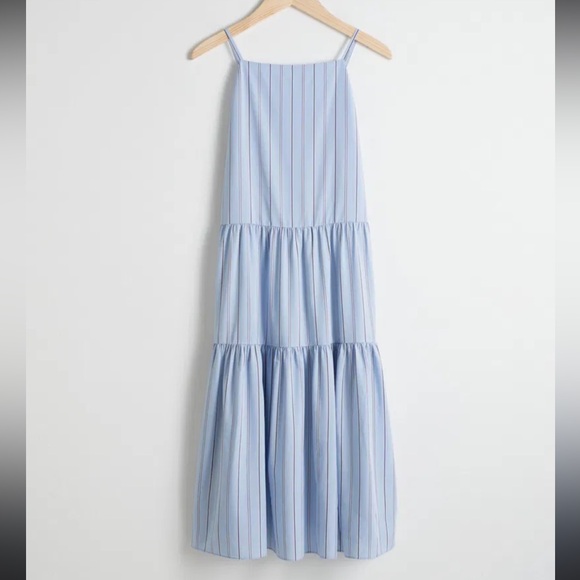 New without tags & Other Stories Gathered Pleated Midi Dress - Picture 1 of 7